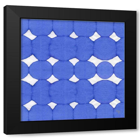 Aquarelle Blue II  Black Modern Wood Framed Art Print by Nancy Green Design