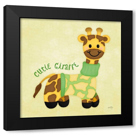Baby Safari I  Black Modern Wood Framed Art Print by Noonday Design