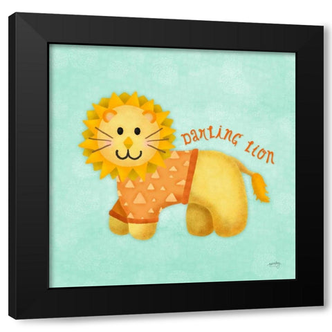 Baby Safari II Black Modern Wood Framed Art Print by Noonday Design