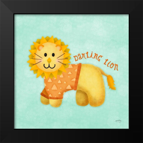 Baby Safari II Black Modern Wood Framed Art Print by Noonday Design