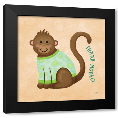 Baby Safari IV Black Modern Wood Framed Art Print with Double Matting by Noonday Design