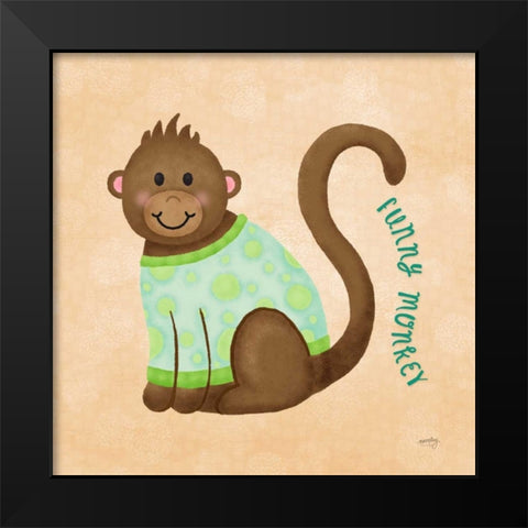 Baby Safari IV Black Modern Wood Framed Art Print by Noonday Design