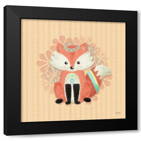 Woodland Babies II  Black Modern Wood Framed Art Print with Double Matting by Noonday Design