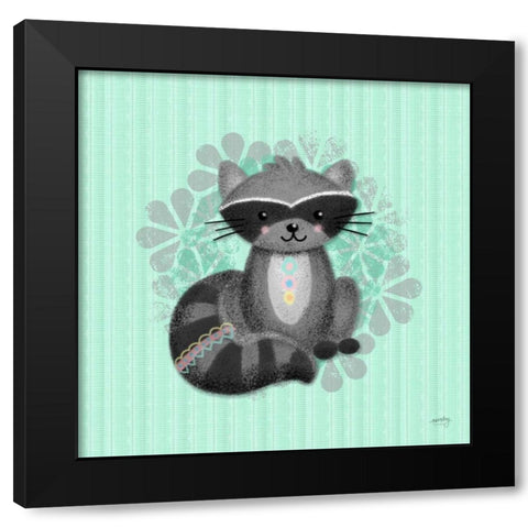 Woodland Babies III  Black Modern Wood Framed Art Print with Double Matting by Noonday Design