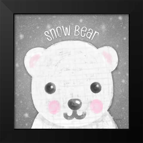 Snow Buddies I  Black Modern Wood Framed Art Print by Noonday Design