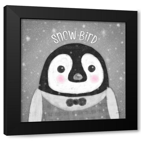 Snow Buddies II  Black Modern Wood Framed Art Print by Noonday Design