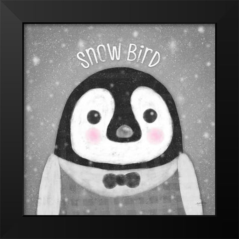 Snow Buddies II  Black Modern Wood Framed Art Print by Noonday Design