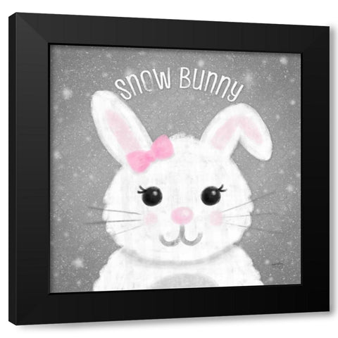 Snow Buddies IV  Black Modern Wood Framed Art Print with Double Matting by Noonday Design