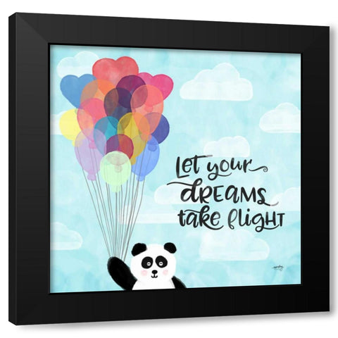 Dreams and Soar I Black Modern Wood Framed Art Print by Noonday Design