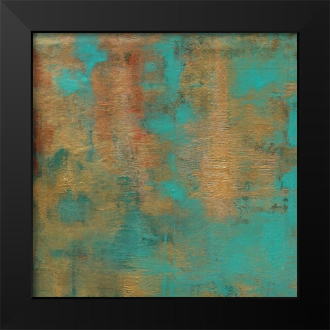 Rustic Elegance Square I  Black Modern Wood Framed Art Print by Elaine-Cusson, Marie