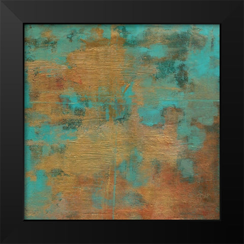 Rustic Elegance Square II  Black Modern Wood Framed Art Print by Elaine-Cusson, Marie