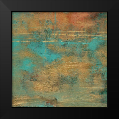 Rustic Elegance Square IV  Black Modern Wood Framed Art Print by Elaine-Cusson, Marie