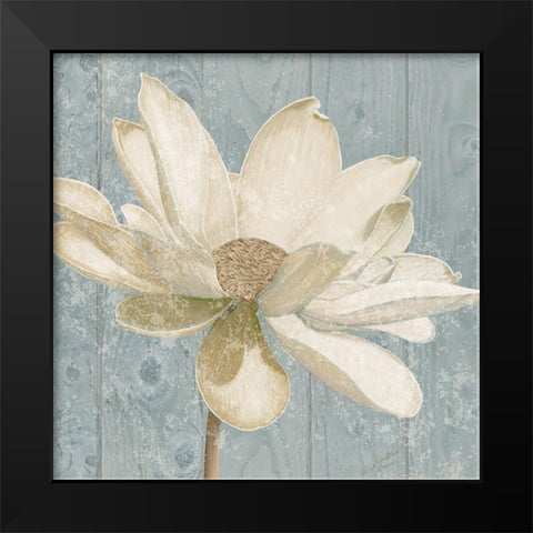 Vintage Lotus I  Black Modern Wood Framed Art Print by Elaine-Cusson, Marie