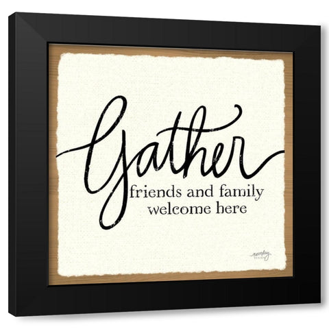 Blessings of Home I  (Gather) Black Modern Wood Framed Art Print with Double Matting by Noonday Designs