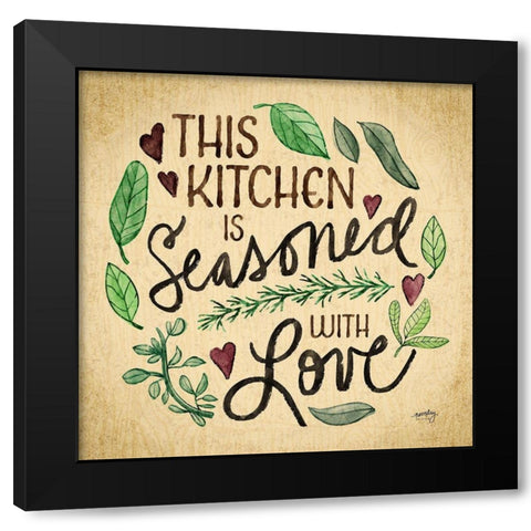 Kitchen Memories I (Kitchen seasoned) Black Modern Wood Framed Art Print by Noonday Designs