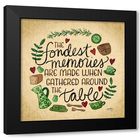 Kitchen Memories II (Fondest memories) Black Modern Wood Framed Art Print with Double Matting by Noonday Designs