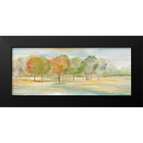 Watercolor Landscape Panel Black Modern Wood Framed Art Print by Coulter, Cynthia