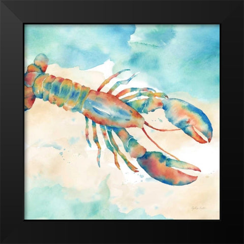 Sea Splash Lobster    Black Modern Wood Framed Art Print by Coulter, Cynthia