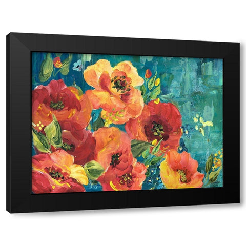 Rainbow Garden Landscape Black Modern Wood Framed Art Print with Double Matting by Tre Sorelle Studios