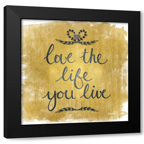 Beautiful Life Gold II  Black Modern Wood Framed Art Print with Double Matting by Harbick, Nicole