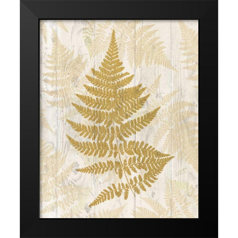Golden Fern I Black Modern Wood Framed Art Print by Cusson, Marie Elaine
