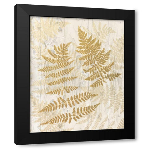 Golden Fern II Black Modern Wood Framed Art Print by Cusson, Marie Elaine