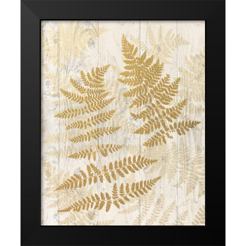 Golden Fern II Black Modern Wood Framed Art Print by Cusson, Marie Elaine