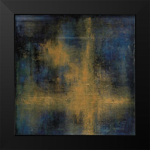 Blue Fantasy Black Modern Wood Framed Art Print by Cusson, Marie Elaine