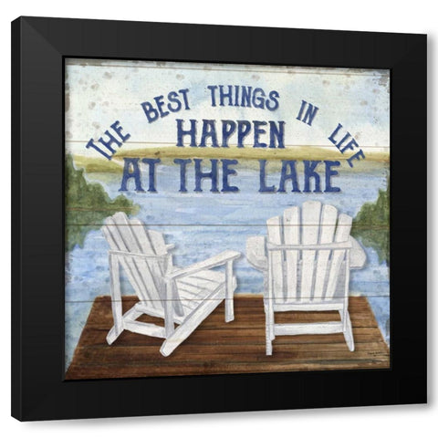 Lake Living I (best things) Black Modern Wood Framed Art Print by Reed, Tara