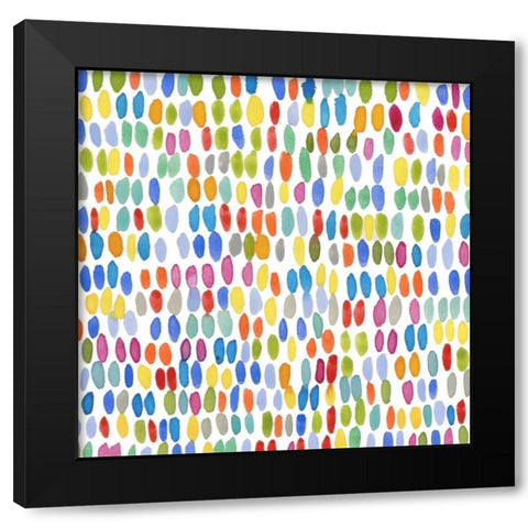 Painters Palette Multi IV Black Modern Wood Framed Art Print with Double Matting by Nancy Green Design