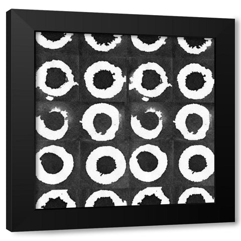 Watermark Black and White I Black Modern Wood Framed Art Print with Double Matting by Nancy Green Design