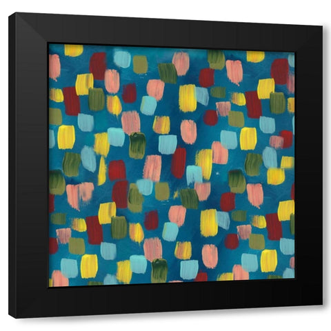 Rainbow Garden Abstract Black Modern Wood Framed Art Print with Double Matting by Tre Sorelle Studios