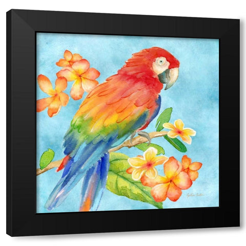 Tropical Paradise Brights I Black Modern Wood Framed Art Print with Double Matting by Coulter, Cynthia