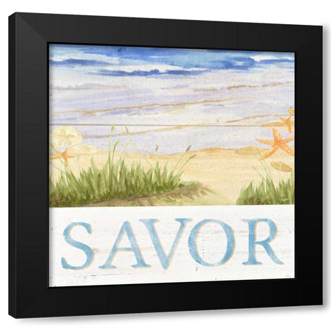 Savor the Sea III Black Modern Wood Framed Art Print by Reed, Tara