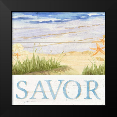 Savor the Sea III Black Modern Wood Framed Art Print by Reed, Tara