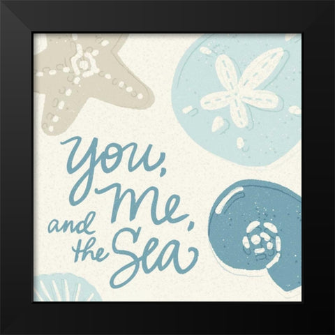 Walk on the Beach II Black Modern Wood Framed Art Print by Noonday Design