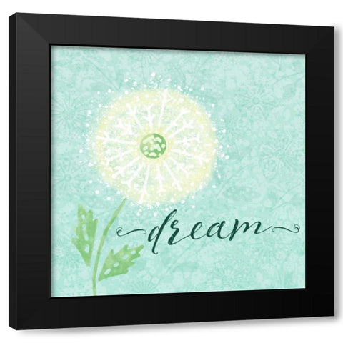 Dandelion Wishes I Black Modern Wood Framed Art Print with Double Matting by Noonday Design