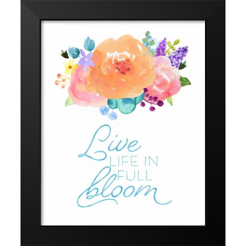 Flowers in Full Bloom II Black Modern Wood Framed Art Print by Noonday Design