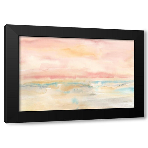 Blush Seascape Black Modern Wood Framed Art Print by Coulter, Cynthia