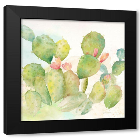 Cactus Garden I Black Modern Wood Framed Art Print by Coulter, Cynthia
