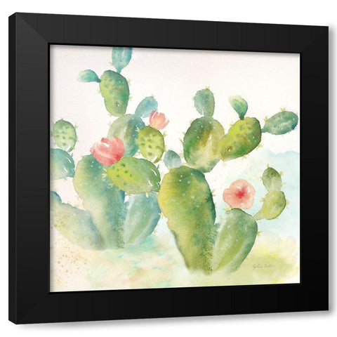 Cactus Garden III Black Modern Wood Framed Art Print with Double Matting by Coulter, Cynthia