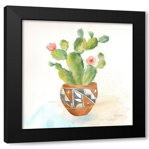 Cactus Pots II Black Modern Wood Framed Art Print by Coulter, Cynthia