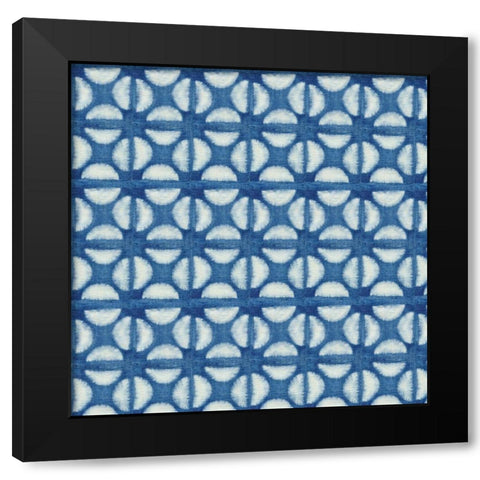Blue Shibori I  Black Modern Wood Framed Art Print by Green, Nancy