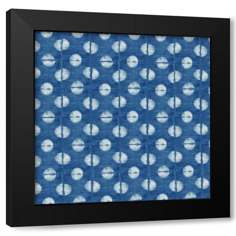 Blue Shibori II Black Modern Wood Framed Art Print by Green, Nancy