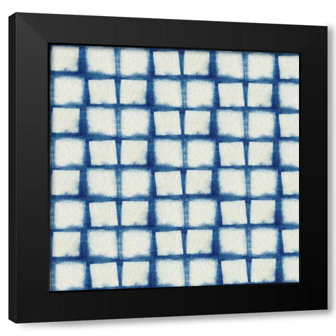 Blue Shibori IV Black Modern Wood Framed Art Print by Green, Nancy