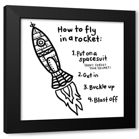 Outerspace I Black Modern Wood Framed Art Print by Noonday Design