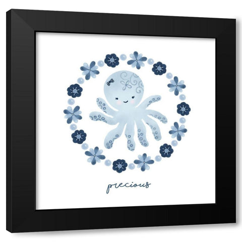 Ocean Friends I Black Modern Wood Framed Art Print with Double Matting by Noonday Design