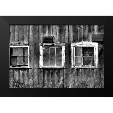 The Old Barn Window Black Modern Wood Framed Art Print by Romita, Denise