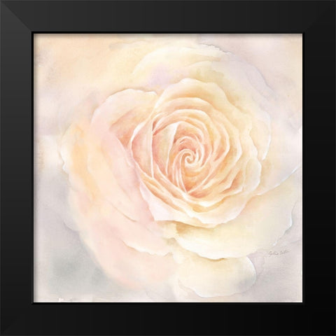 Blush Rose Closeup III Black Modern Wood Framed Art Print by Coulter, Cynthia