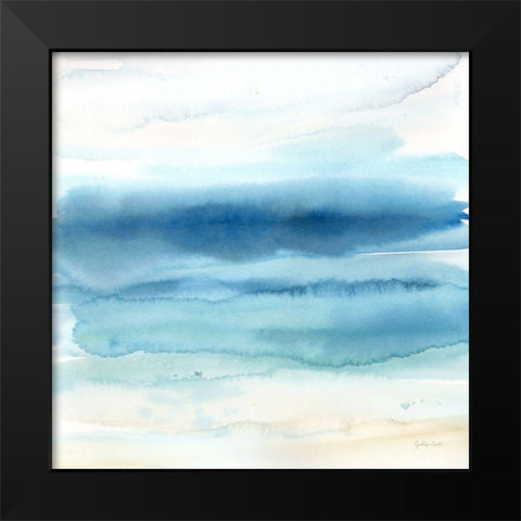 Indigo Seascape II Black Modern Wood Framed Art Print by Coulter, Cynthia